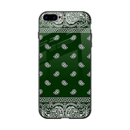 Paisley Green back phone cover | glass case for iphone 8 plus