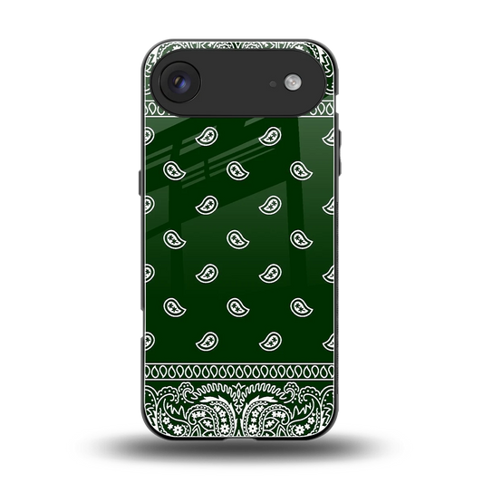 Paisley Green back phone cover | glass case for iphone air