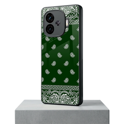 Paisley Green iqoo neo 10r 5g mobile cover | shockproof glass phone case