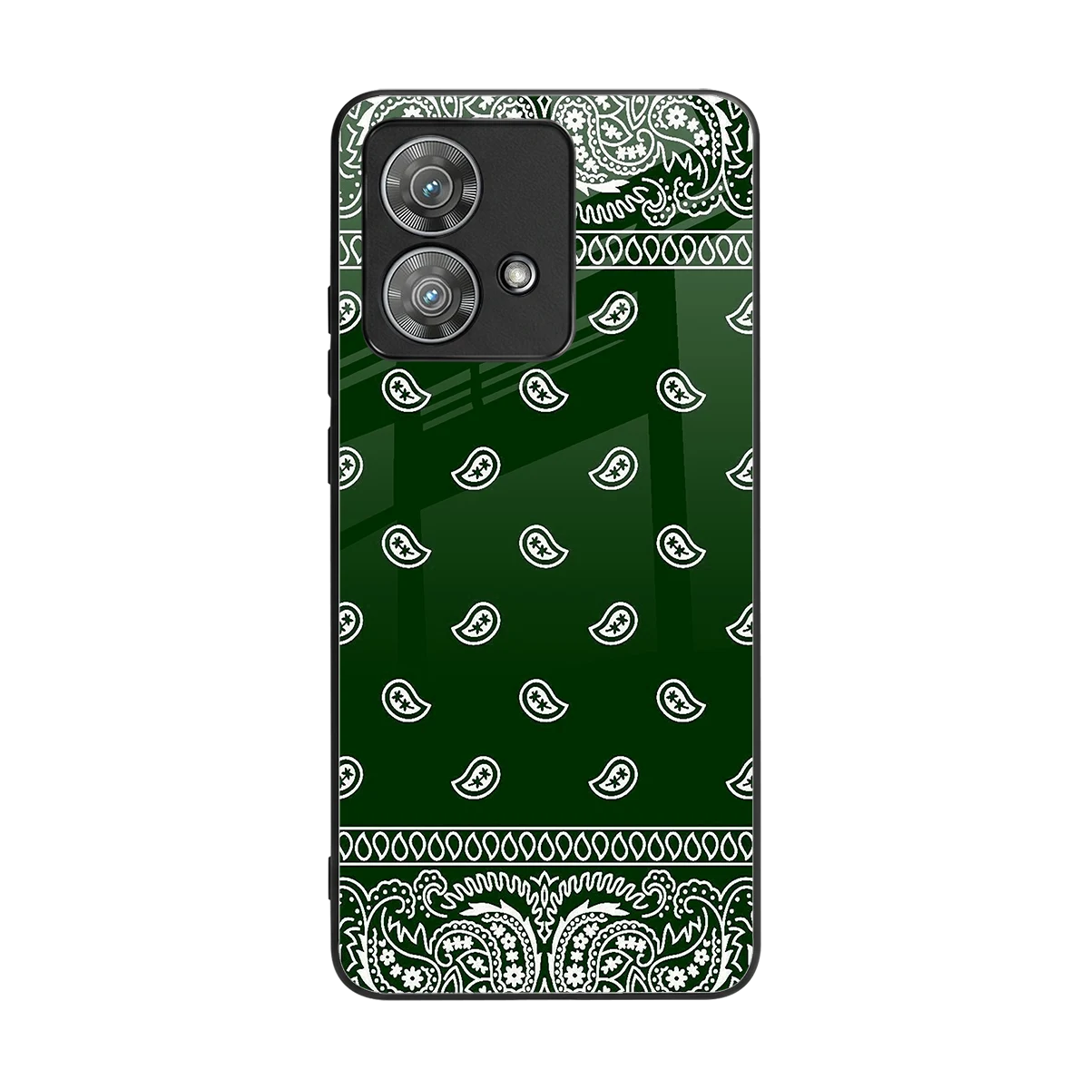 Paisley Green back phone cover | glass case for motorola edge 40 neo 5g