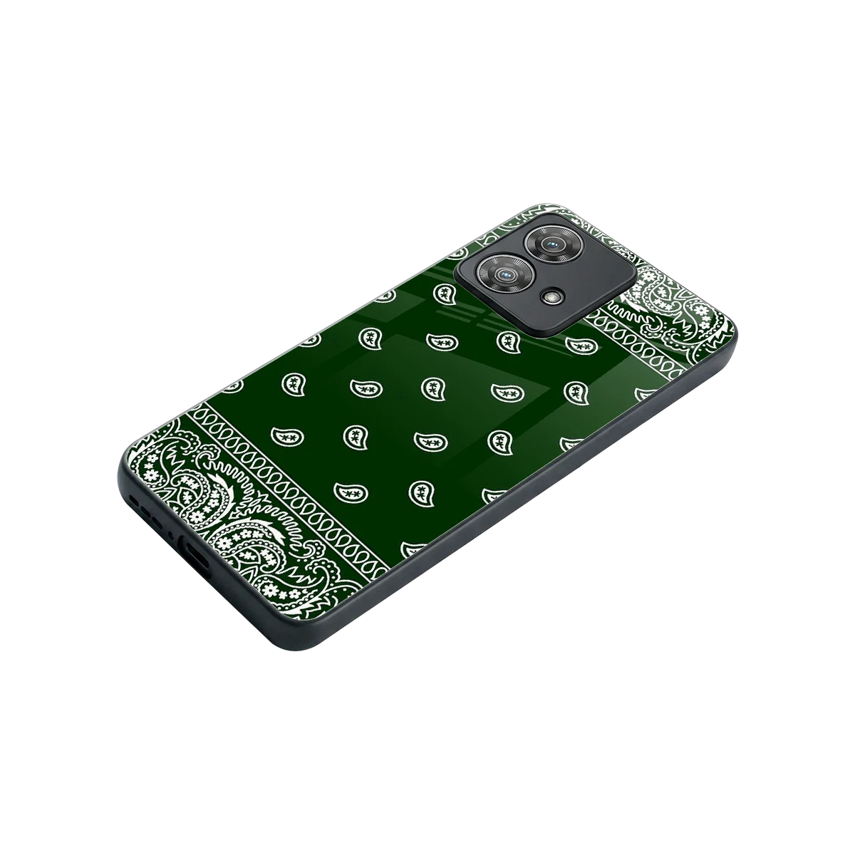 Paisley Green stylish phone case for motorola edge 40 neo 5g | glossy glass and slim fit