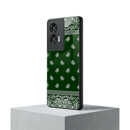 Paisley Green motorola edge 50 fusion mobile cover | shockproof glass phone case