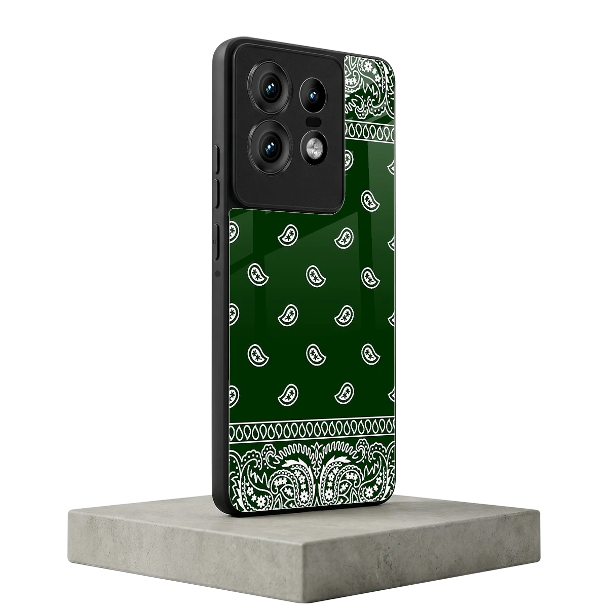 Paisley Green motorola edge 50 pro mobile cover | shockproof glass phone case