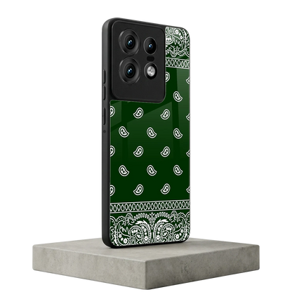 Paisley Green motorola edge 50 pro mobile cover | shockproof glass phone case