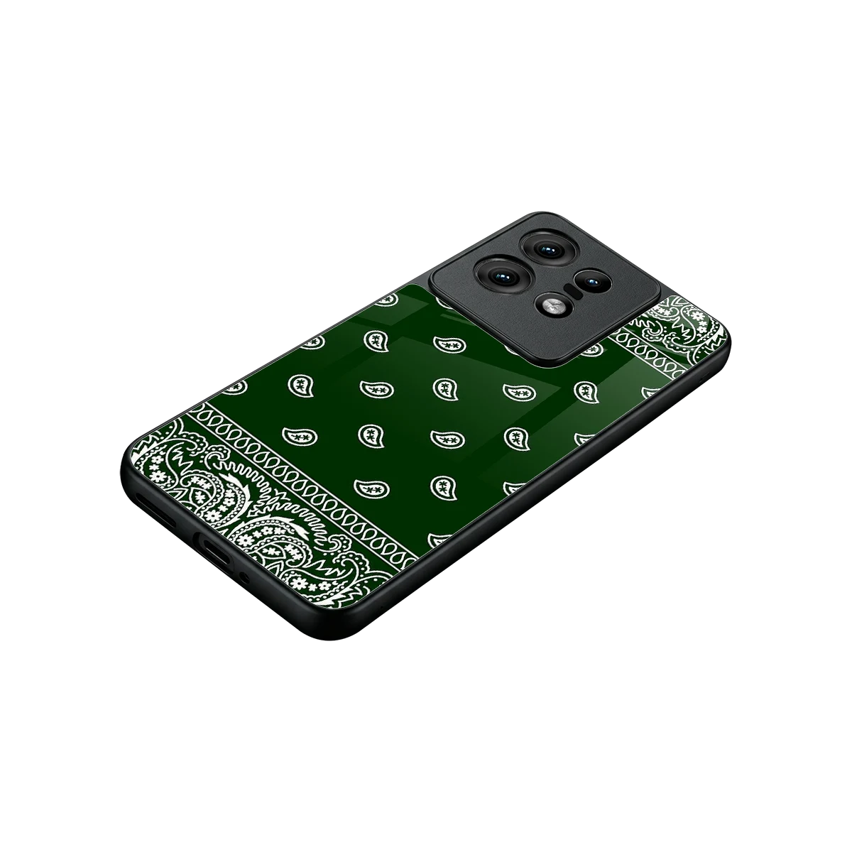 Paisley Green stylish phone case for motorola edge 50 pro | glossy glass and slim fit