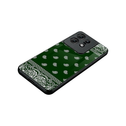 Paisley Green stylish phone case for motorola edge 50 pro | glossy glass and slim fit