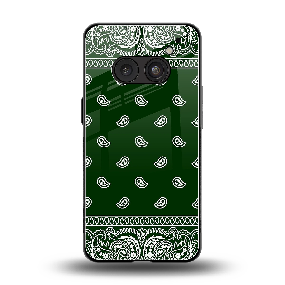 Paisley Green back phone cover | glass case for nothing phone 2a plus