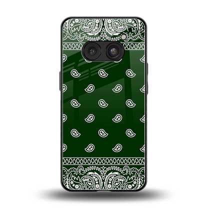 Paisley Green back phone cover | glass case for nothing phone 2a plus