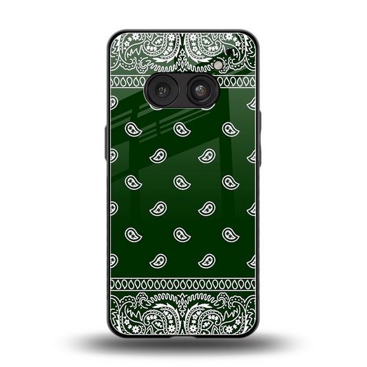 Paisley Green back phone cover | glass case for nothing phone 2a plus