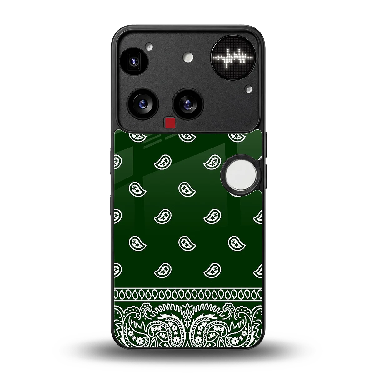 Paisley Green back phone cover | glass case for nothing phone 3