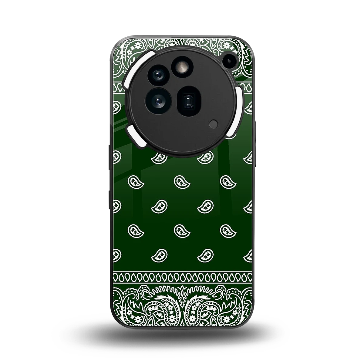Paisley Green back phone cover | glass case for nothing phone 3a pro