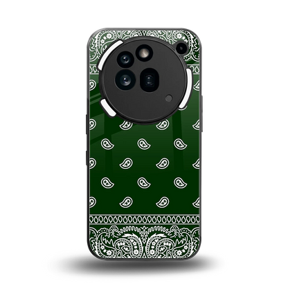 Paisley Green back phone cover | glass case for nothing phone 3a pro