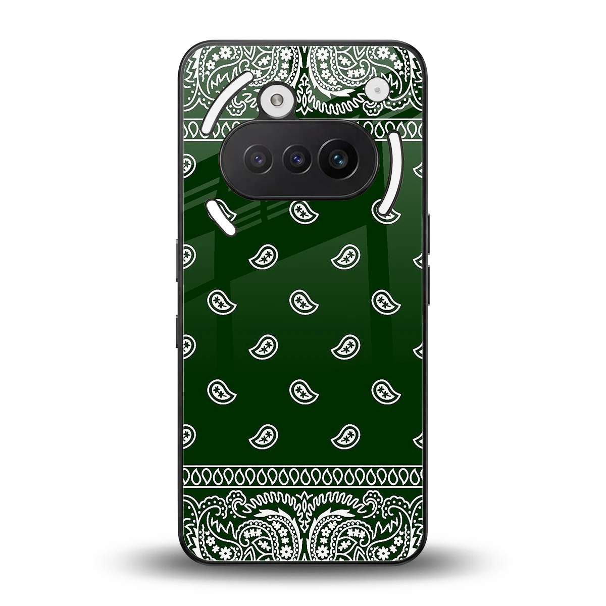 Paisley Green back phone cover | glass case for nothing phone 3a