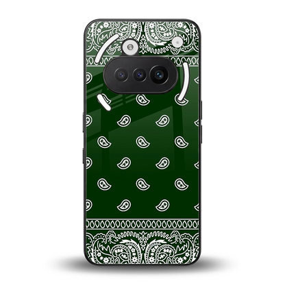 Paisley Green back phone cover | glass case for nothing phone 3a
