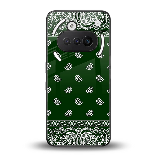 Paisley Green back phone cover | glass case for nothing phone 3a