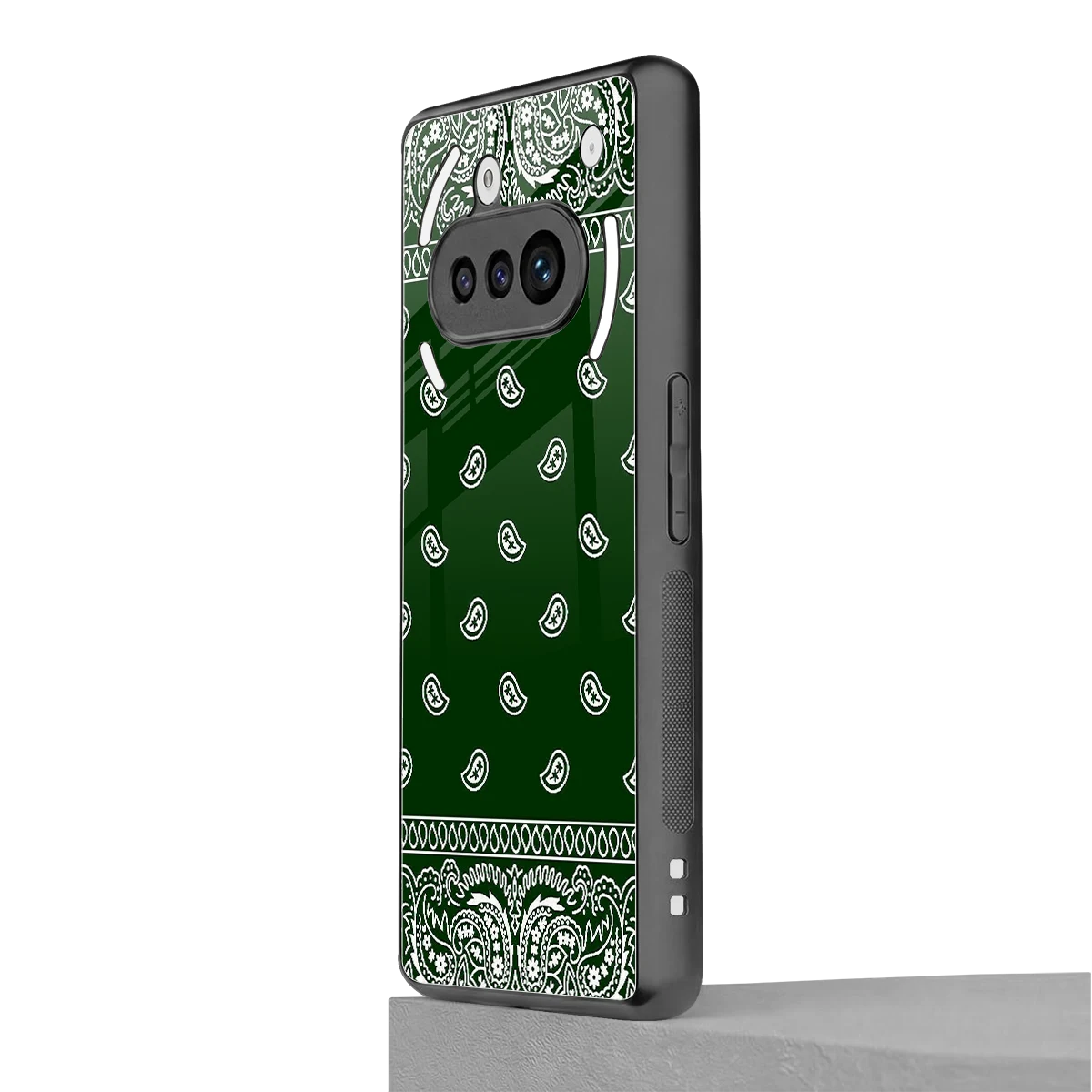 Paisley Green nothing phone 3a mobile cover | shockproof glass phone case