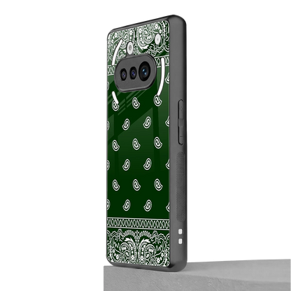 Paisley Green nothing phone 3a mobile cover | shockproof glass phone case