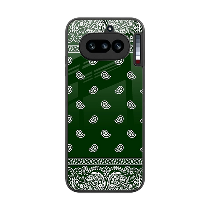 Paisley Green back phone cover | glass case for nothing phone 4a