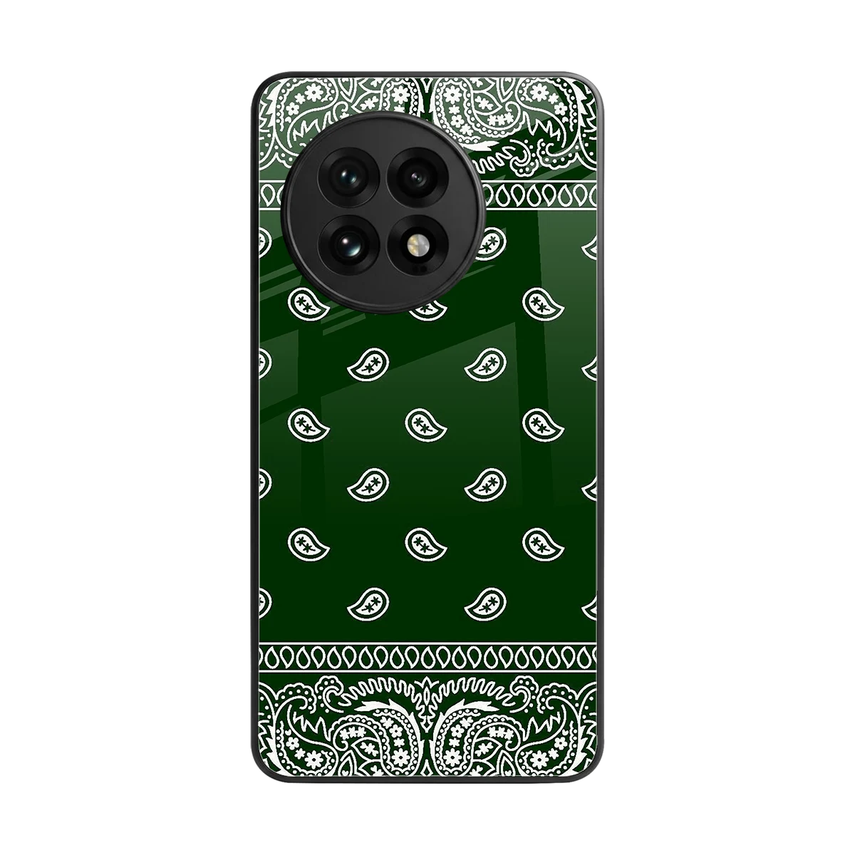 Paisley Green back phone cover | glass case for oneplus 13r