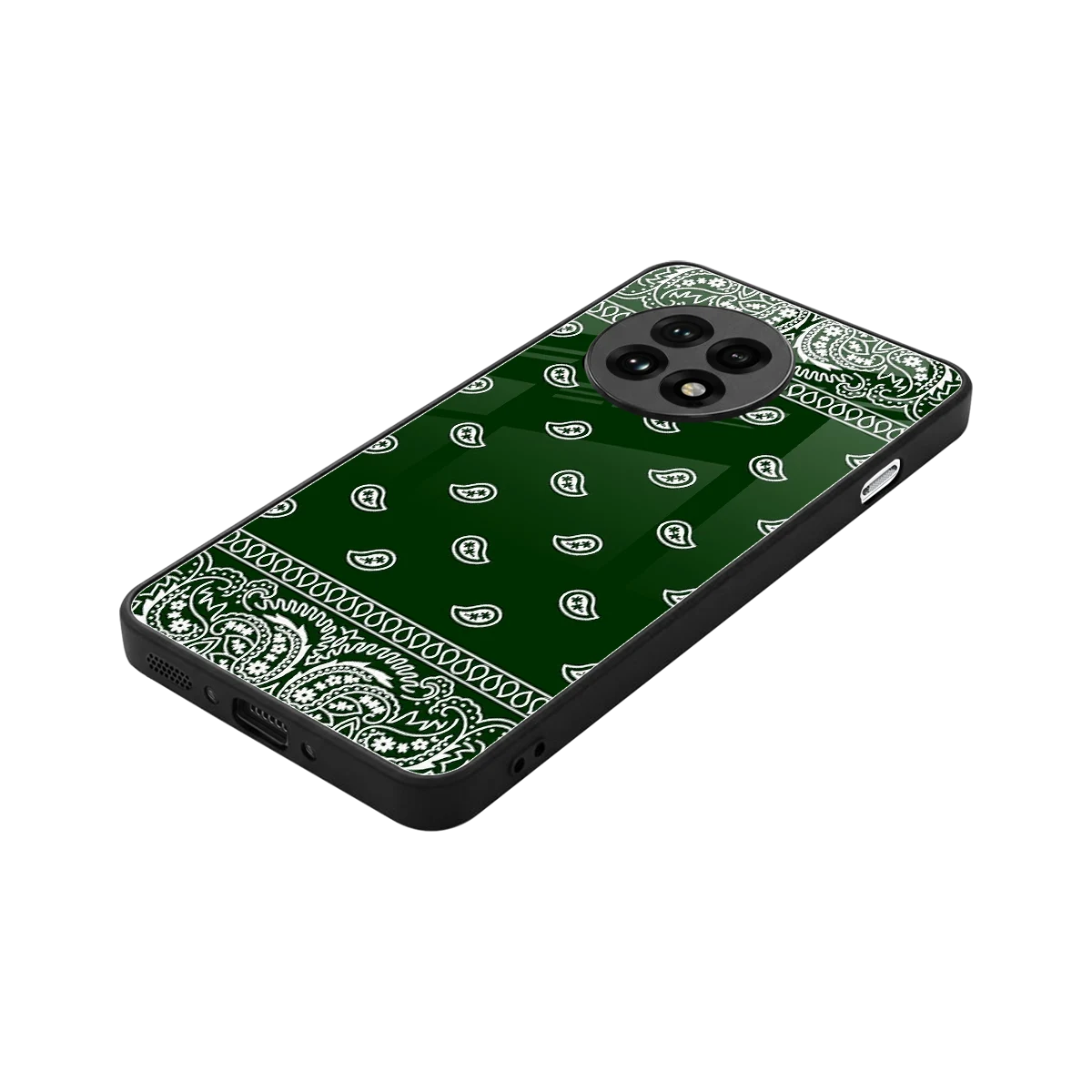 Paisley Green stylish phone case for oneplus 13r | glossy glass and slim fit