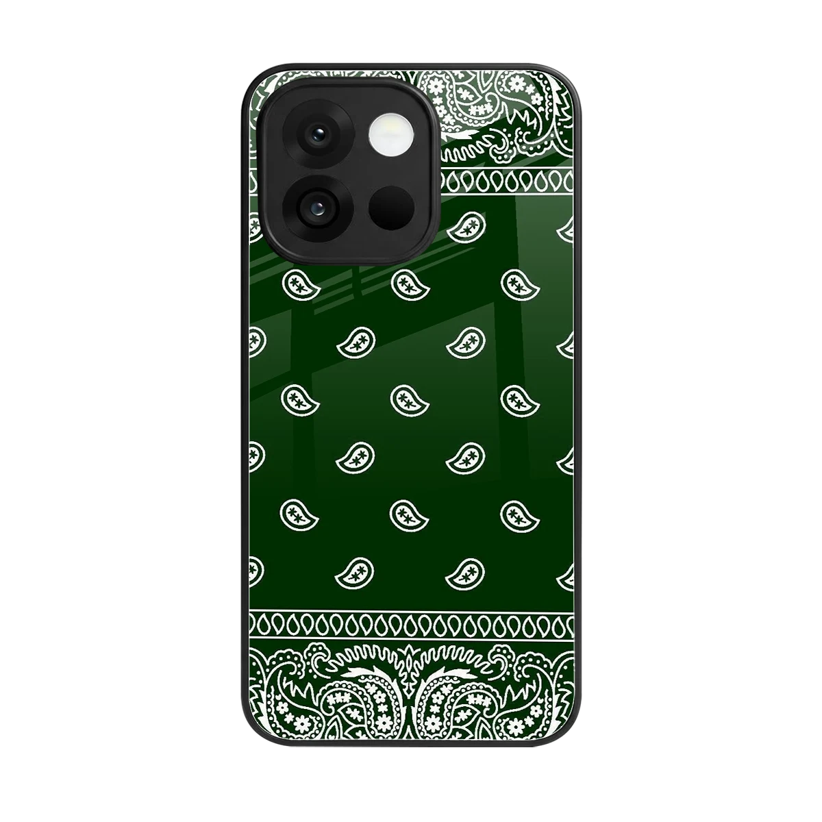 Paisley Green back phone cover | glass case for oneplus 13s