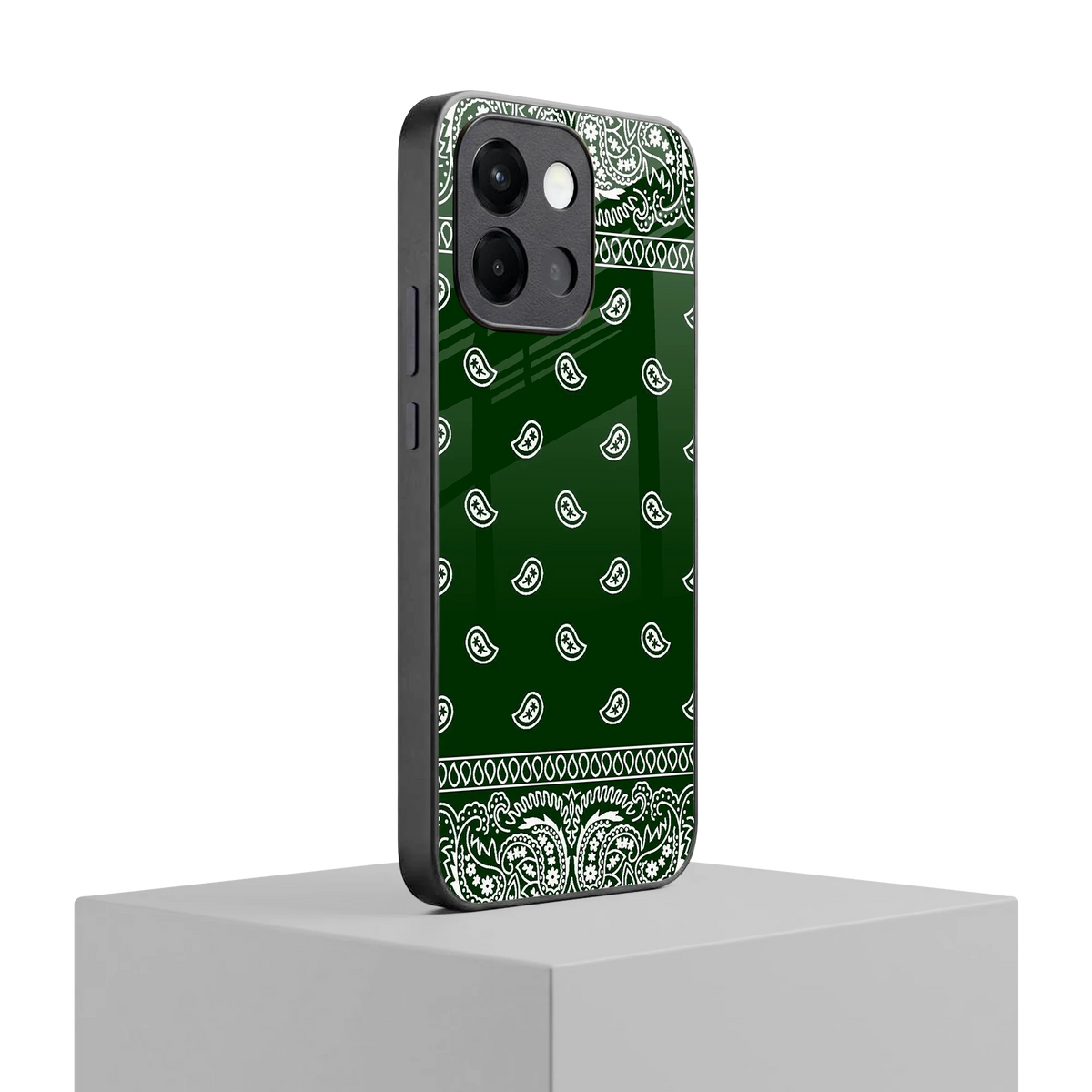 Paisley Green oneplus 13s mobile cover | shockproof glass phone case