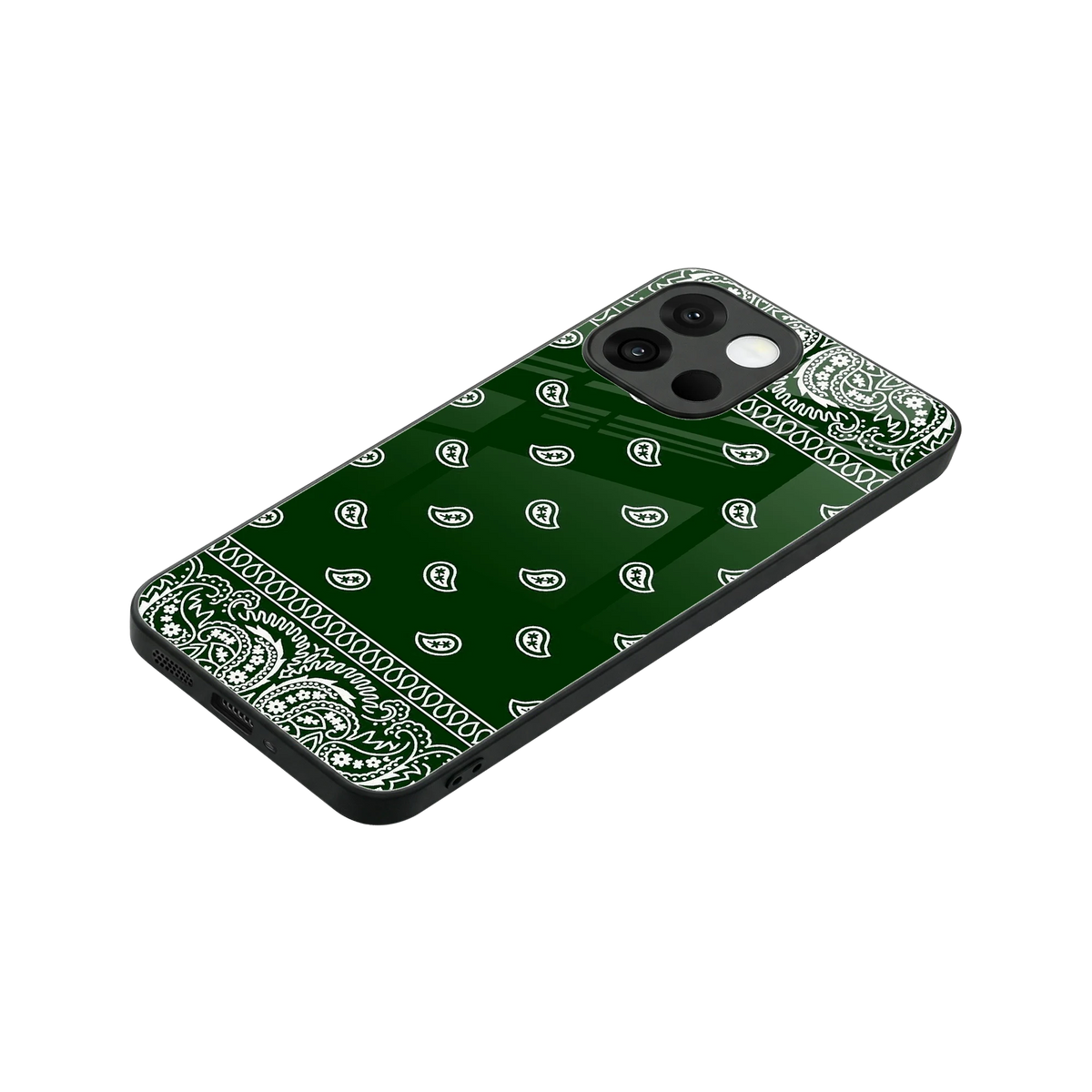 Paisley Green stylish phone case for oneplus 13s | glossy glass and slim fit