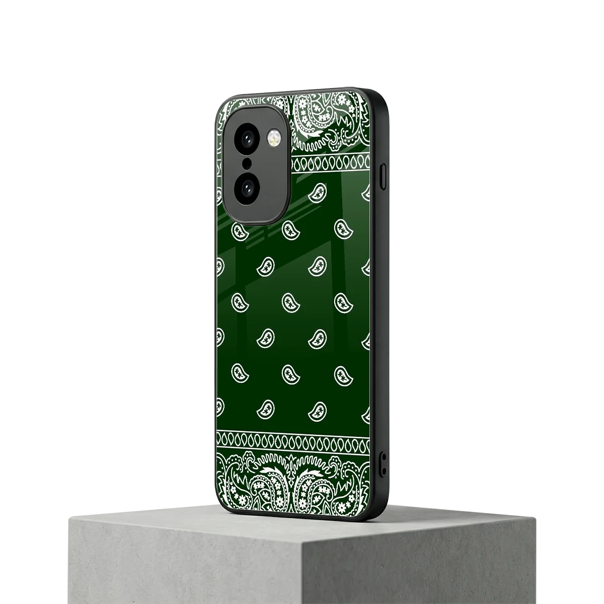 Paisley Green oneplus 15r mobile cover | shockproof glass phone case
