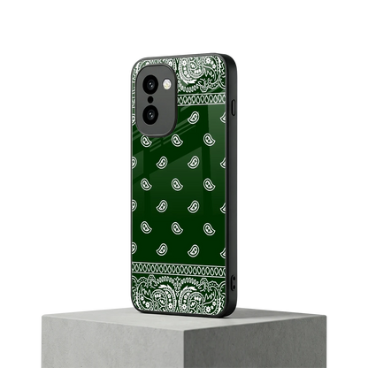 Paisley Green oneplus 15r mobile cover | shockproof glass phone case