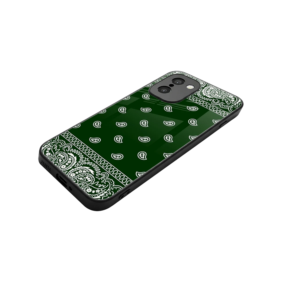 Paisley Green stylish phone case for oneplus 15r | glossy glass and slim fit