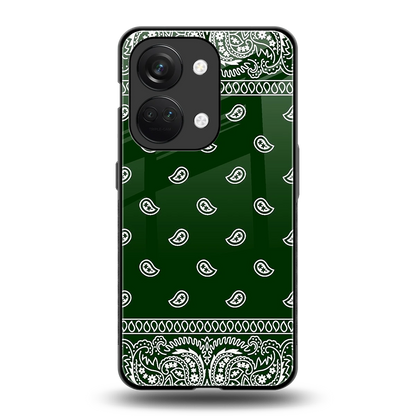 Paisley Green back phone cover | glass case for oneplus nord 3