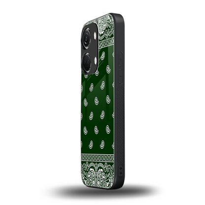 Paisley Green oneplus nord 3 mobile cover | shockproof glass phone case