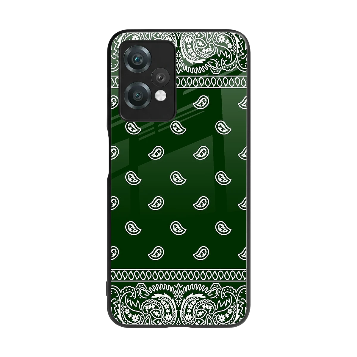 Paisley Green back phone cover | glass case for oneplus nord ce 2 lite