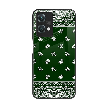 Paisley Green back phone cover | glass case for oneplus nord ce 2 lite