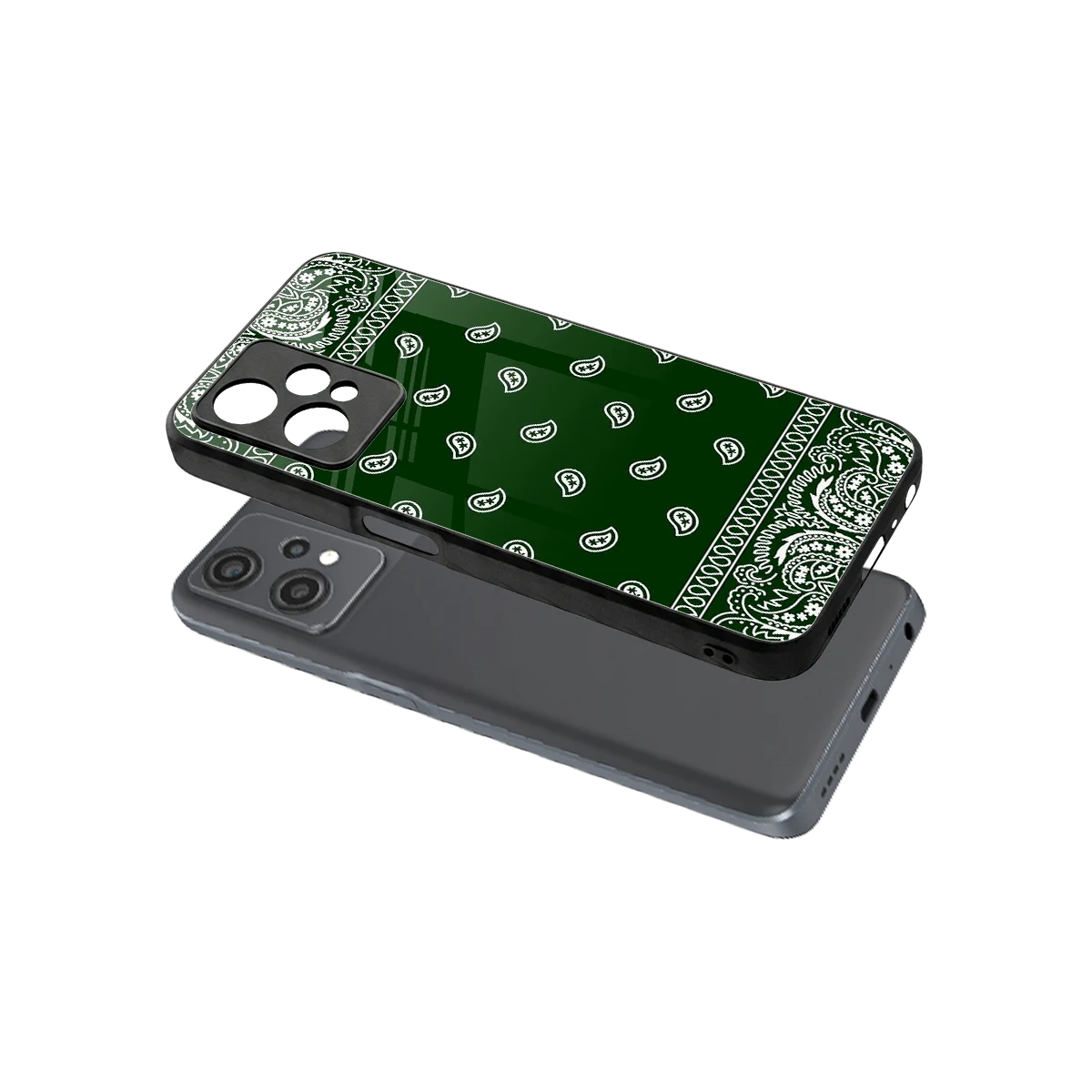 Paisley Green sleek oneplus nord ce 2 lite cover with tempered glass back and TPU edges