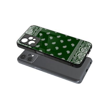 Paisley Green sleek oneplus nord ce 2 lite cover with tempered glass back and TPU edges