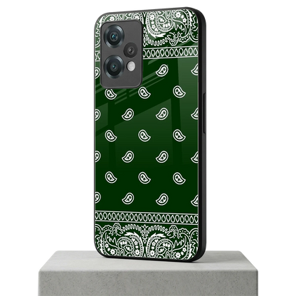 Paisley Green oneplus nord ce 2 lite mobile cover | shockproof glass phone case