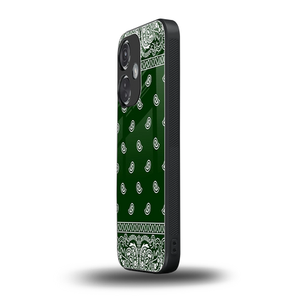 Paisley Green oneplus nord ce 3 mobile cover | shockproof glass phone case