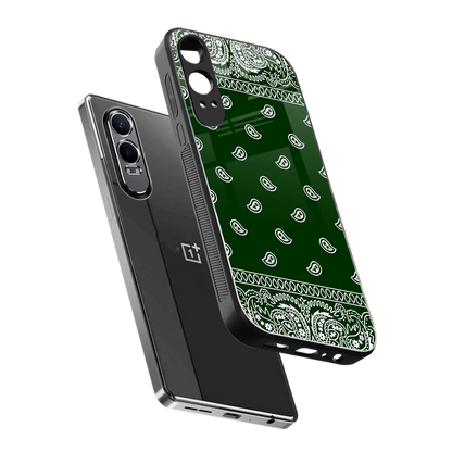 Paisley Green sleek oneplus nord ce 4 lite cover with tempered glass back and TPU edges