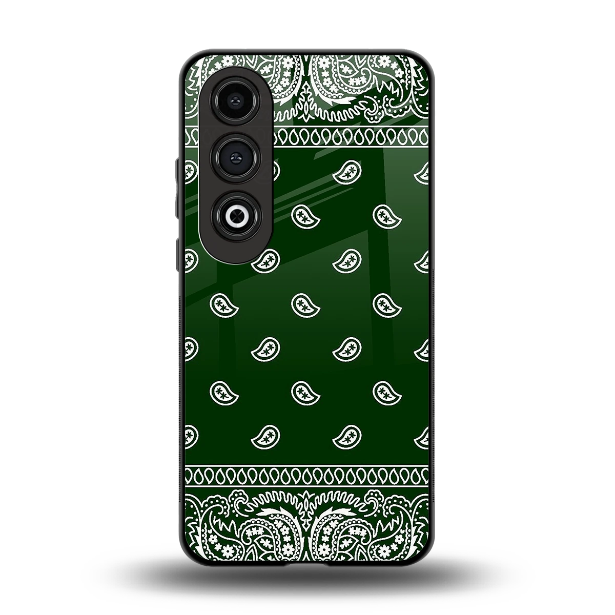 Paisley Green back phone cover | glass case for oneplus nord ce 4
