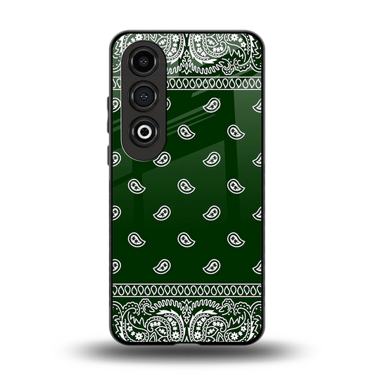 Paisley Green back phone cover | glass case for oneplus nord ce 4