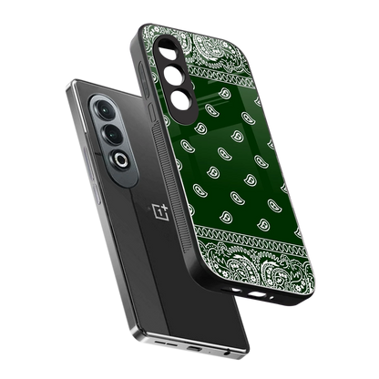 Paisley Green sleek oneplus nord ce 4 cover with tempered glass back and TPU edges