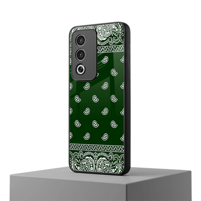 Paisley Green oppo a3 pro mobile cover | shockproof glass phone case