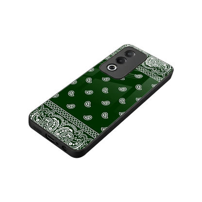 Paisley Green stylish phone case for oppo a3 pro | glossy glass and slim fit