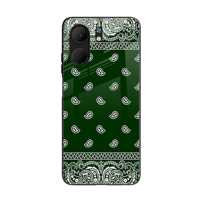 Paisley Green back phone cover | glass case for oppo a5x 5g