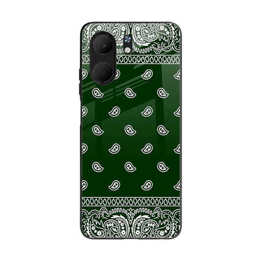 Paisley Green back phone cover | glass case for oppo a5x 5g