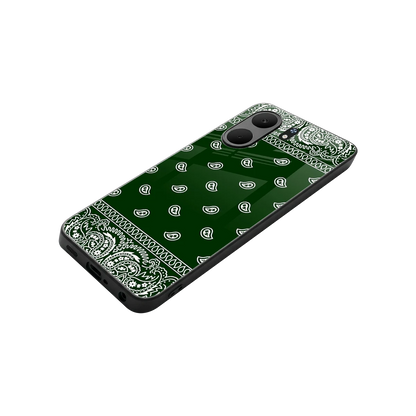 Paisley Green stylish phone case for oppo a5x 5g | glossy glass and slim fit