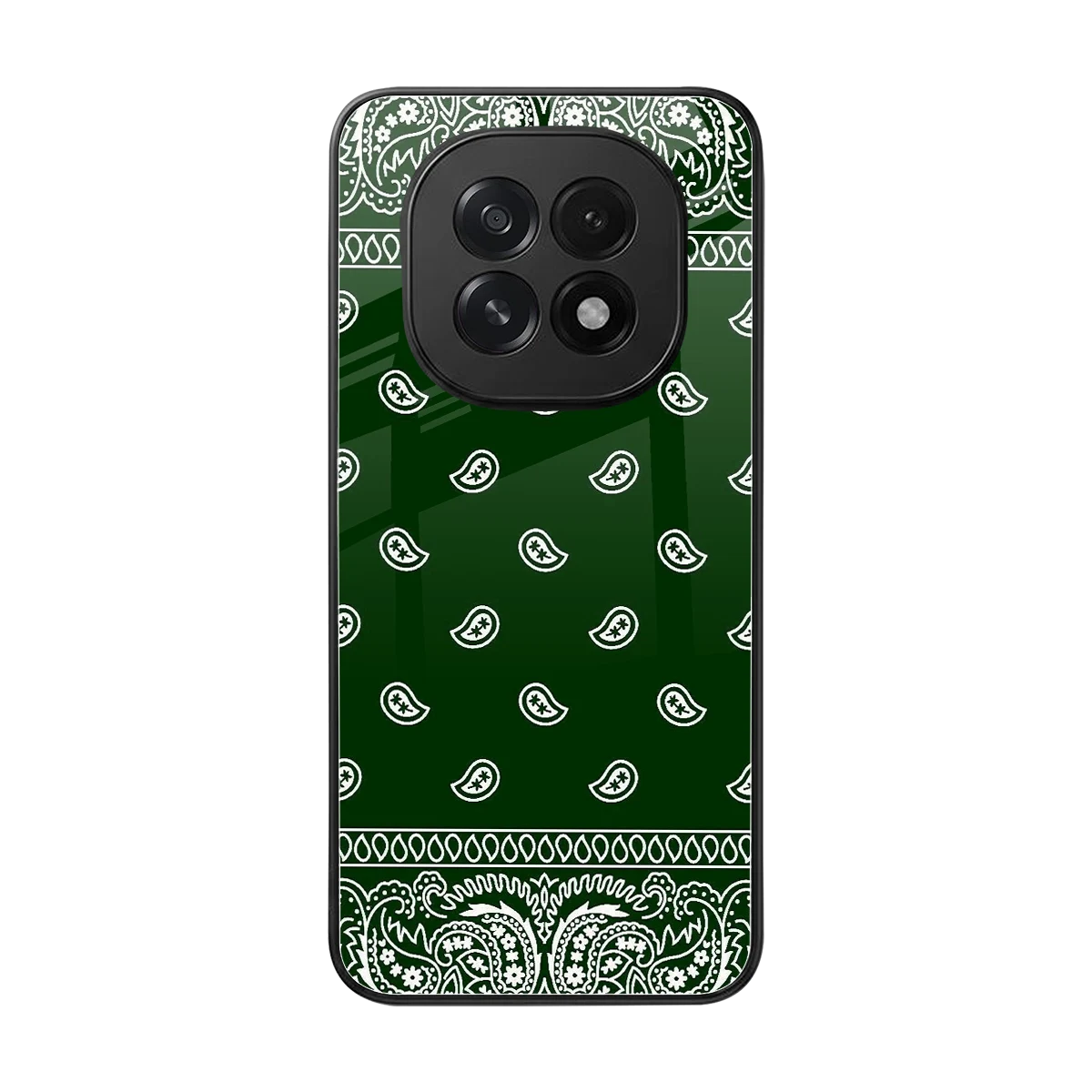 Paisley Green back phone cover | glass case for oppo f29 5g
