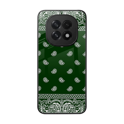 Paisley Green back phone cover | glass case for oppo f29 5g