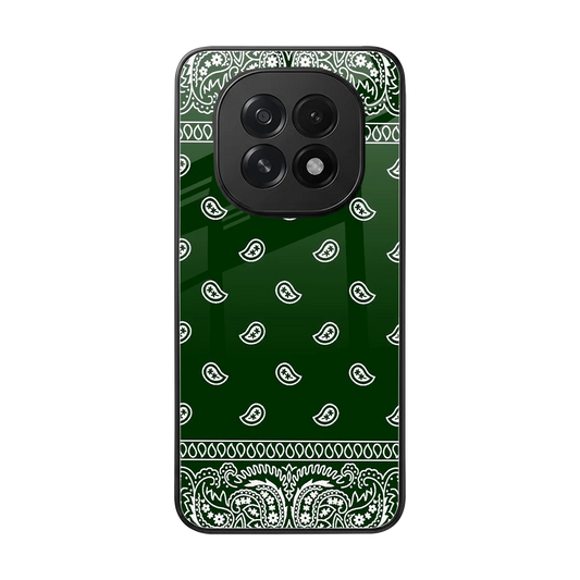 Paisley Green back phone cover | glass case for oppo f29 5g